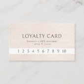 Eenvoudige beige moderne minimalistische loyalitei visitekaartje (Voorkant)