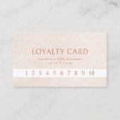 Eenvoudige beige moderne minimalistische loyalitei visitekaartje (Voorkant)