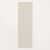 Eenvoudige beige neutrale minimalistische oefening yogamat (Voorkant)