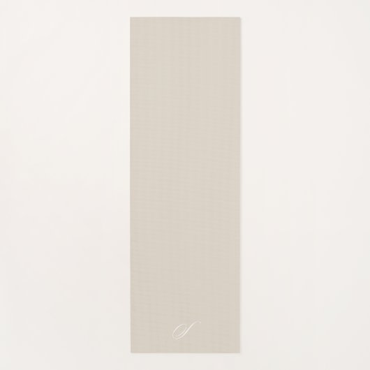 Eenvoudige beige neutrale minimalistische oefening yogamat (Voorkant)