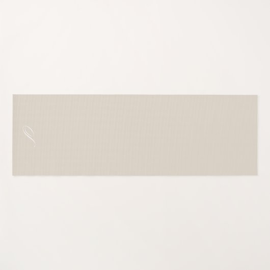 Eenvoudige beige neutrale minimalistische oefening yogamat (Voorkant (horizontaal))