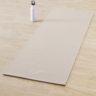Eenvoudige beige neutrale minimalistische oefening yogamat