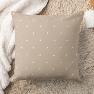 Eenvoudige Beige Polka Dots Pattern Sierkussen