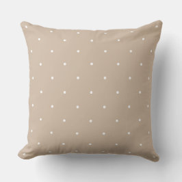 Eenvoudige Beige Polka Dots Pattern Sierkussen
