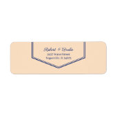 Eenvoudige beige-retouradreslabels etiket (Voorkant)