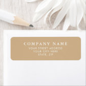 Eenvoudige Beige Retouradresstickers Etiket (Insitu)