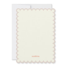 Eenvoudige beige Scalloped lijst met aangepaste na
