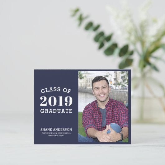 Eenvoudige bekendmaking Afstudeerder met hyperlink Aankondiging (Staand voorkant)