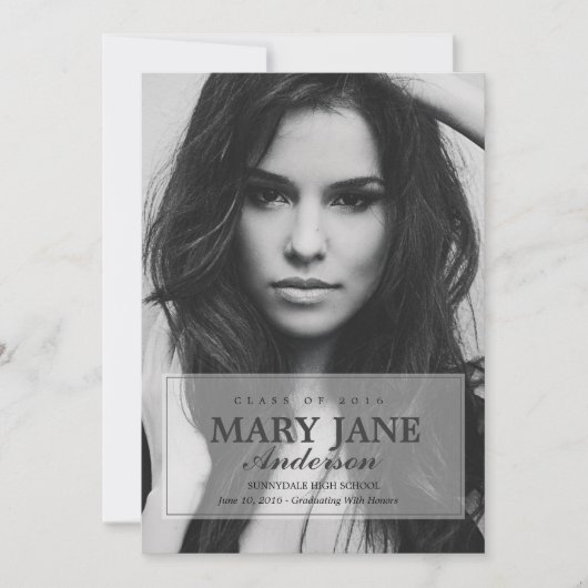 Eenvoudige bekendmaking van Afstuderen | AFSTUDERE Aankondiging (Voorkant)