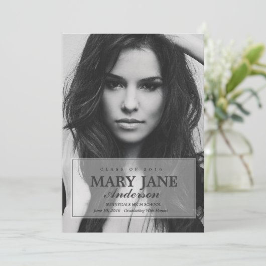 Eenvoudige bekendmaking van Afstuderen | AFSTUDERE Aankondiging (Staand voorkant)