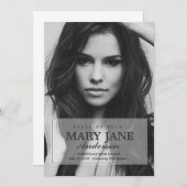 Eenvoudige bekendmaking van Afstuderen | AFSTUDERE Aankondiging (Voorkant / Achterkant)