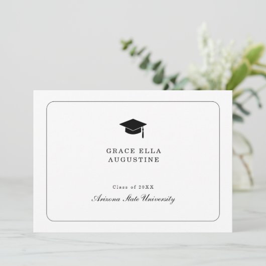 Eenvoudige bekendmaking van Afstuderen Kaart (Staand voorkant)