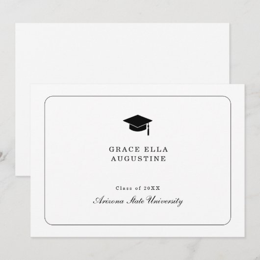 Eenvoudige bekendmaking van Afstuderen Kaart (Voorkant / Achterkant)