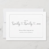 Eenvoudige bekendmaking van Afstuderen Kaart (Voorkant)