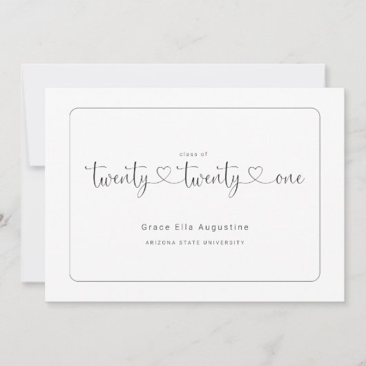 Eenvoudige bekendmaking van Afstuderen Kaart (Voorkant)