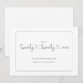 Eenvoudige bekendmaking van Afstuderen Kaart (Voorkant / Achterkant)