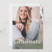 Eenvoudige bekendmaking van Afstuderen | Retrotype Aankondiging (Voorkant)