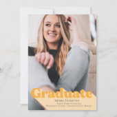 Eenvoudige bekendmaking van Afstuderen | Retrotype Aankondiging (Voorkant)