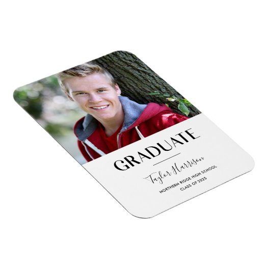 Eenvoudige bekendmaking van Afstuderen zwart-wit A Magneet (Rechterzijde)