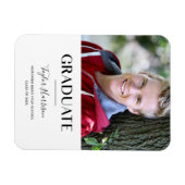 Eenvoudige bekendmaking van Afstuderen zwart-wit A Magneet (Horizontaal)