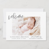 Eenvoudige bekendmaking van Baby Elegant Photo Col Kaart (Voorkant)