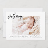 Eenvoudige bekendmaking van Baby Elegant Photo Col Kaart (Voorkant)