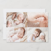 Eenvoudige bekendmaking van Baby Elegant Photo Col Kaart (Achterkant)
