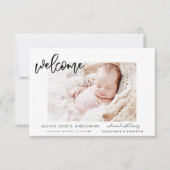 Eenvoudige bekendmaking van Baby Elegant Photo Col Kaart (Voorkant)