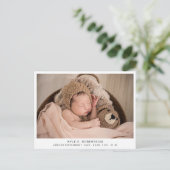 Eenvoudige bekendmaking van de geboorte van een pa briefkaart (Staand voorkant)