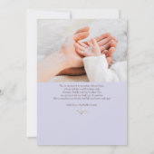 Eenvoudige bekendmaking van de geboorte van Paarse Kaart (Achterkant)