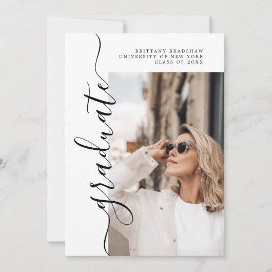 Eenvoudige bekendmaking van het Afstuderen Afstude Notitiekaartje (Voorkant)