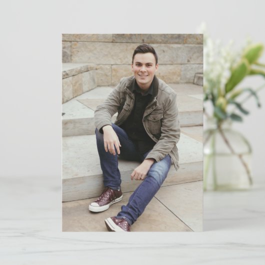 Eenvoudige bekendmaking van het Afstuderen met dub Kaart (Staand voorkant)