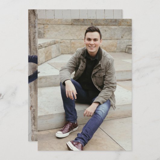 Eenvoudige bekendmaking van het Afstuderen met dub Kaart (Voorkant / Achterkant)