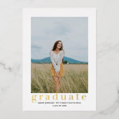 Eenvoudige bekendmaking van het Afstuderen van de  Folie Uitnodiging (Voorkant)