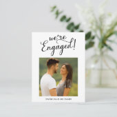 Eenvoudige bekendmaking van het Verloving en sla d Briefkaart (Staand voorkant)