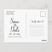 Eenvoudige bekendmaking van het Verloving en sla d Briefkaart (Achterkant)