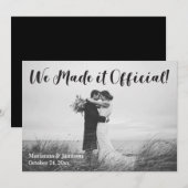 Eenvoudige bekendmaking van Rustic Typography Wedd Kaart (Voorkant / Achterkant)