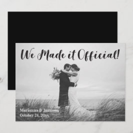 Eenvoudige bekendmaking van Rustic Typography Wedd Kaart