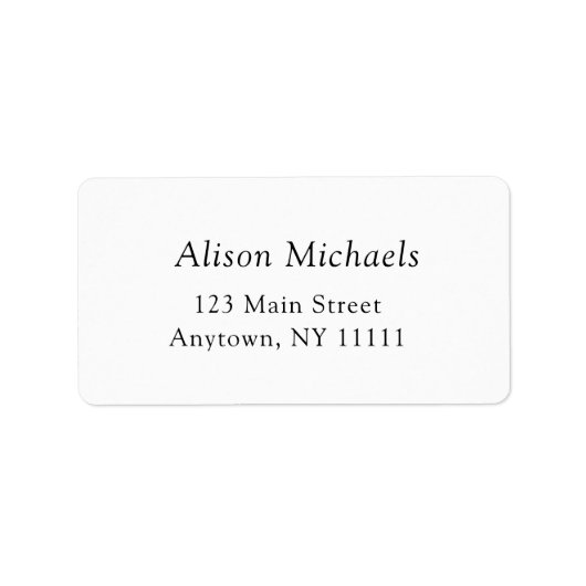 Eenvoudige belettering Minimalistisch retour adres Etiket (Voorkant)