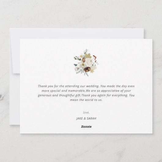 Eenvoudige belettering vakantie bruiloft aankondig feestdagenkaart (Achterkant)