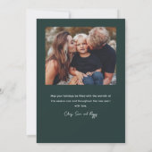 Eenvoudige belettering Vrolijk Kerstfeest 2 Foto Feestdagenkaart (Achterkant)