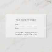 Eenvoudige benoeming Chevron Stripes Hair Salon Afsprakenkaartje (Achterkant)