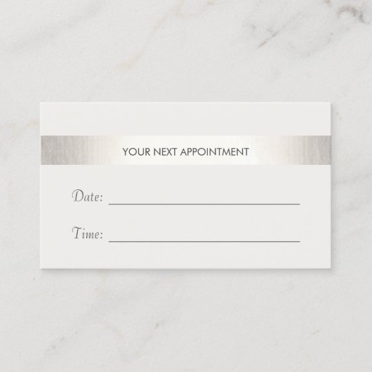 Eenvoudige benoeming van een gewone witte, moderne afsprakenkaartje (Voorkant)