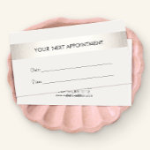 Eenvoudige benoeming van een gewone witte, moderne afsprakenkaartje