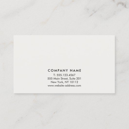 Eenvoudige benoeming van een gewone witte, moderne afsprakenkaartje (Achterkant)