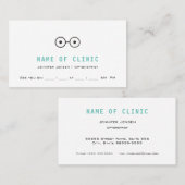 Eenvoudige benoeming van een Logo voor optische gl Afsprakenkaartje (Voorkant / Achterkant)