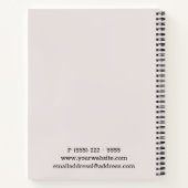 Eenvoudige benoeming van Elegant Roos Gold Foil-na Notitieboek (Achterkant)