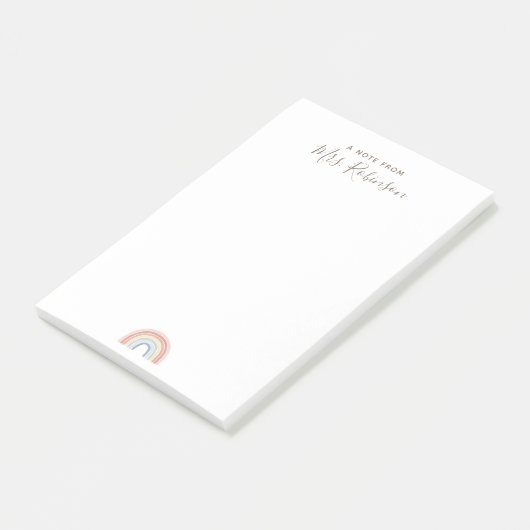 Eenvoudige beoordeling van de regenboogleraar post-it® notes (Schuin)