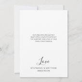 Eenvoudige Berg Waterverf foto bruiloft Bedankkaart (Achterkant)