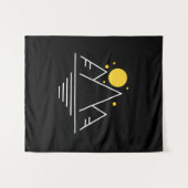 Eenvoudige bergen met zon wandkleed (Voorkant (horizontaal))